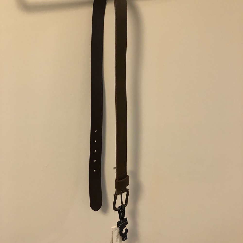 Brown leather belt